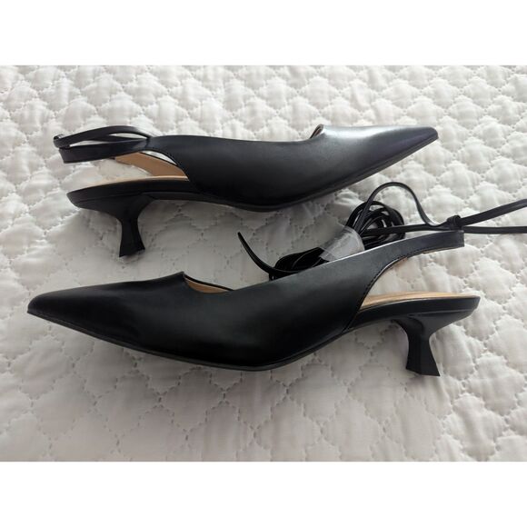 👠 Arromic Strappy Kitten Heels Slingback Pumps Black 8.5 - Picture 8 of 13